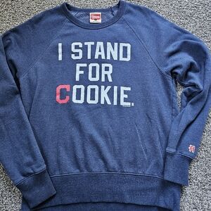 HOMAGE Navy 'I Stand for Cookie' Crewneck. Men's Size Small. Like New